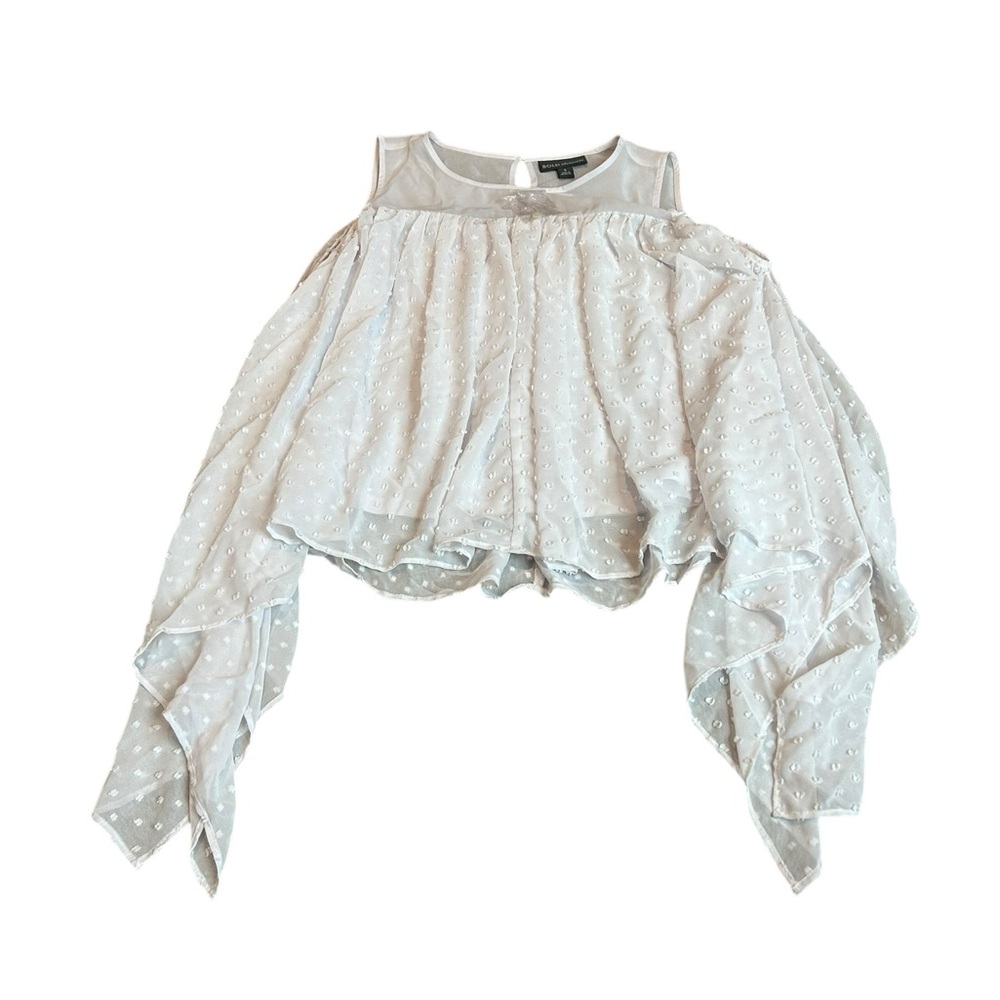 BOLD ELEMENTS drapey white blouse